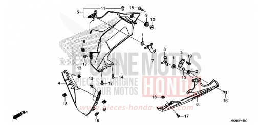 UNTERER WINDLAUF CBR650RAK de 2019